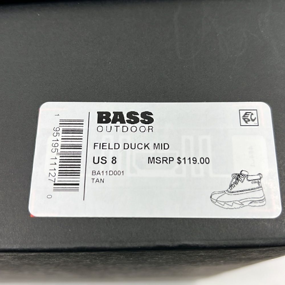 Bass Outdoor Field Duck Mid Boots -Tan/Chocolate -Size 8- NIB - Picture 7 of 7